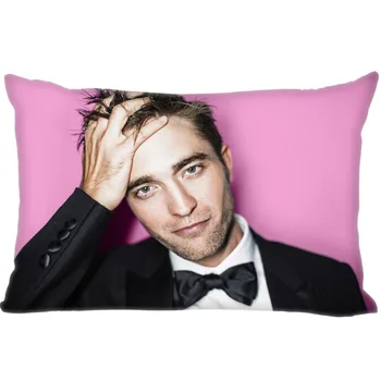 Özel Robert Pattinson Yastık Dikdörtgen Fermuar Polyester Pamuk Yastık Kapak Boyutu 35X45 cm (Tek Taraf) 14