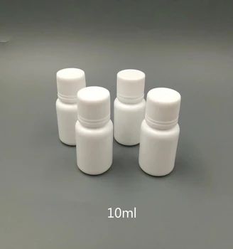Ücretsiz Kargo 50 + 2 adet 10 ml 10cc 10g Katı Beyaz Plastik Hap Şişesi, plastik İlaç şişeleri Konteyner Hap şişeleri Mühürleyen 3