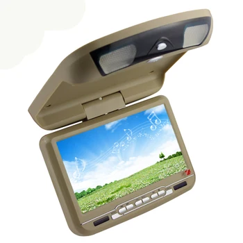 Ücretsiz kargo 9 inç araba çatı dvd oynatıcı ile USB / SD / IR / FM / kablosuz oyun 180 derece dönebilen ekran dahili hoparlörler