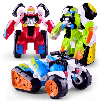Şekil Tek adımlı Deformasyon robot modeli oyuncak araba oto çocuk Plaj motosiklet karikatür sevimli Araç hediye doğum günü çocuk erkek